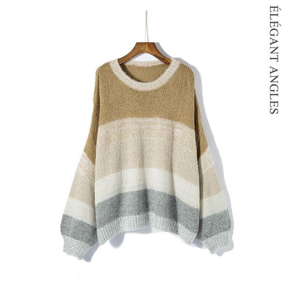 

women's sweaters knitted long-sleeved sweater korean style loose european ins autumn winter women mohair texture contrast color hoodie, White;black