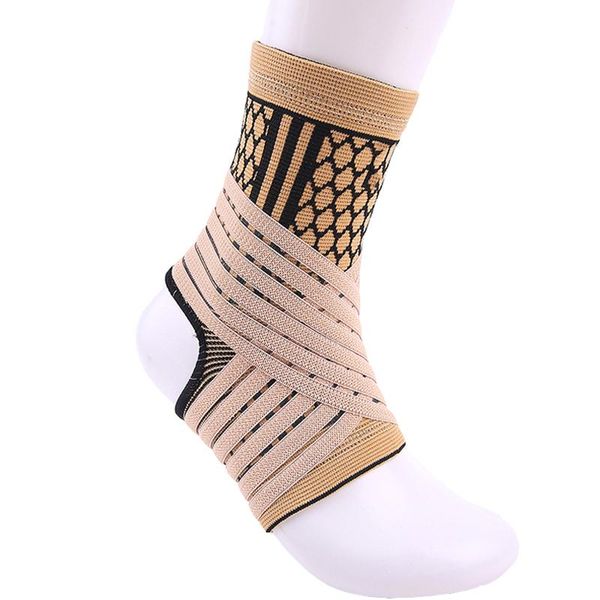 

ankle support high elastic compression bandage brace for sports basketball soccer ldf668, Blue;black