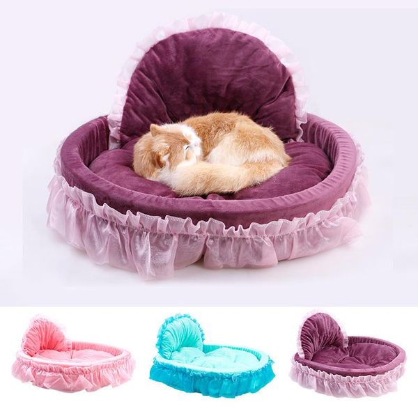 

kennels & pens kawaii dog bed for small dogs cushion cat basket cotton warm sofa puppy kitten accessories winter house pet supplies