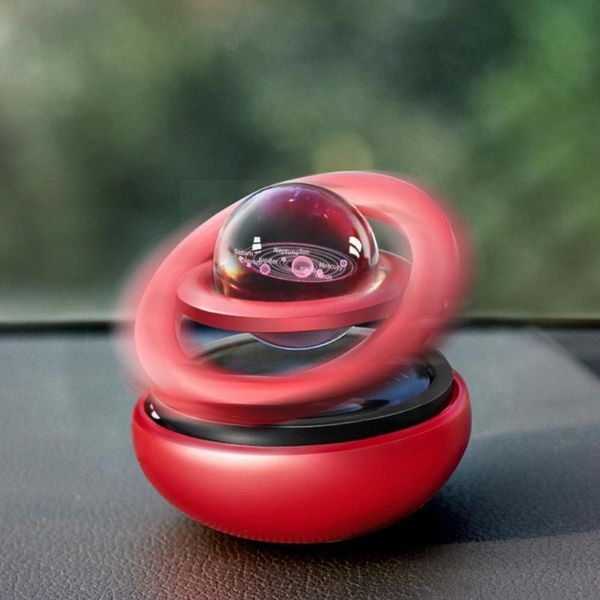 

interior decorations double ring suspension solar car rotating air fresheners ornaments magnetic levitation decora m2y5
