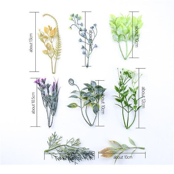 

10pcs plastic grass mini fake tree christmas decorations for home scrapbook wedding decorative flowers wreaths artificia jlltng