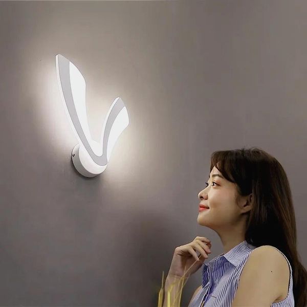 

wall lamp modern led with acrylic for bathroom bedroom sconce white indoor lighting aisle fixtures deco