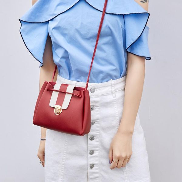 

evening bags bucket bag women's 2021 lock pearl mobile phone change single shoulder messenger