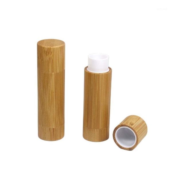

storage bottles & jars 5g natural wood bamboo lipstick tube cosmetic lip packaging container can be customized logo