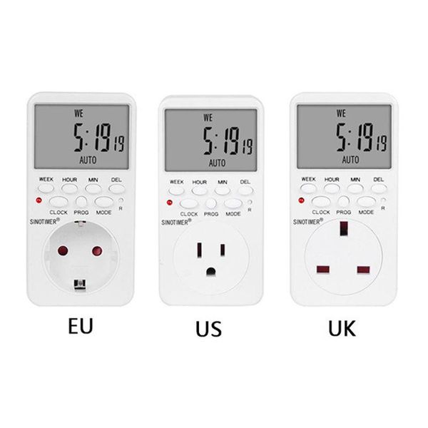 

timers eu uk us plug outlet digital timer socket time relay switch control programmable k43c