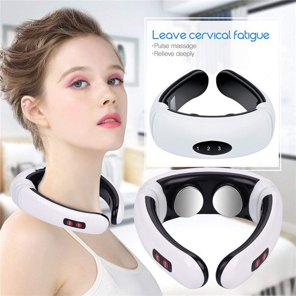 

6 modes smart electric neck and shoulder massager pain relief tool health care relaxation cervical vertebra physiotherapy