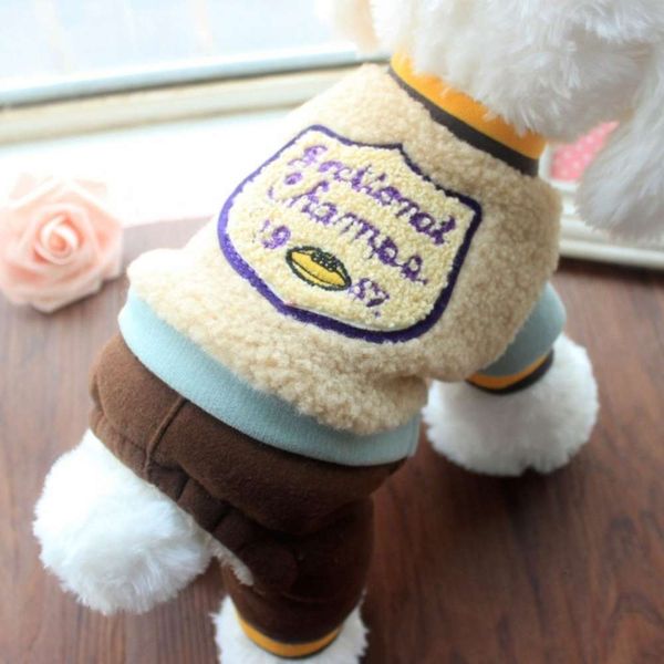 

pet bear small dog teddy plush warm autumn and winter four legged cotton padded cloth