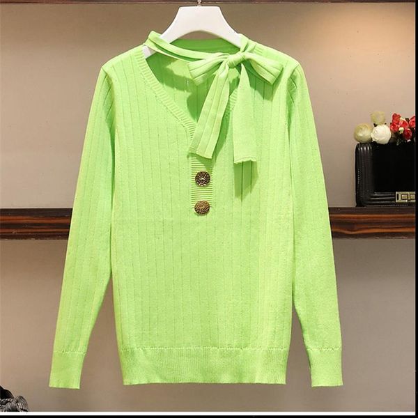 

2021 sweater women autumn winter v neck loose casual solid color sweater long sleeved knitwear women short sweater, White;black