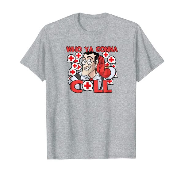 

medic tf2 "red who you gonna call" t-shirt - trs128, White;black