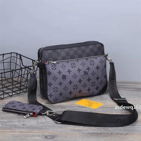 

518 gglvlouisvittonyslvutton designers mens crossbody bags luxury men briefcases brand leather messenger envel, Red;black