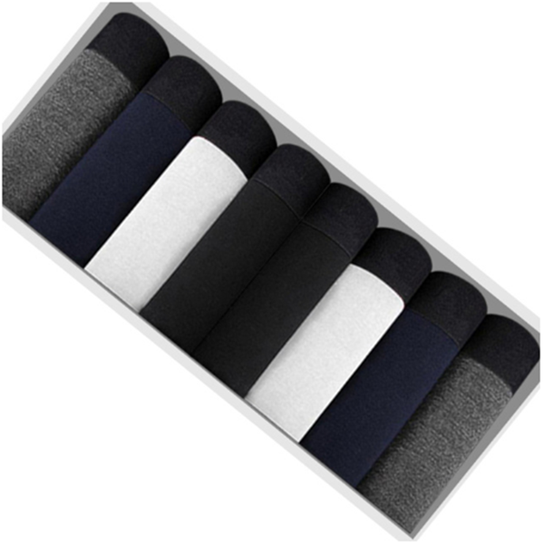 

8pcs cotton mens underwear boxers male panties breathable man boxer solid underpants comfortable plus size shorts lot 3xl, Black;white
