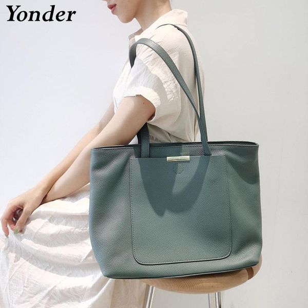 

evening bags 100% real cow leather bag large wide women's shoulder ladies genuine tote for women 2021 big handbags female