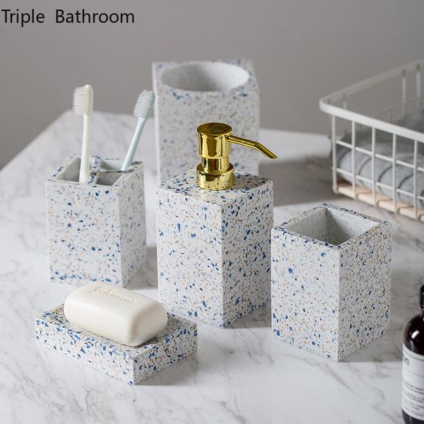 

bath accessory set nordic bathroom accessories resin soap dish mouth cup toothbrush holder liquid bottle container wash four piece