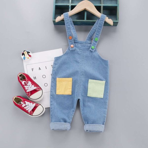 

autumn 2020 wear children's jeans carrying pants can be openedhkv4, Blue