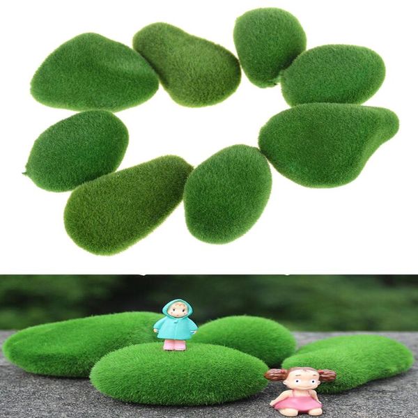 

decorative flowers & wreaths 2pcs fashion artificial fresh moss balls green plant home party decoration 4 shapes