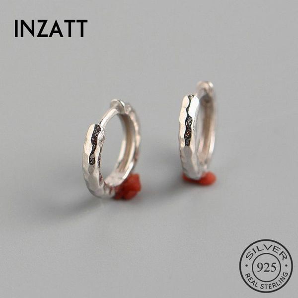 

inzareal 925 sterling silverl round hoop earrings for fashion women hiphop fine jewelry 18k gold jewelry accessories, Golden;silver