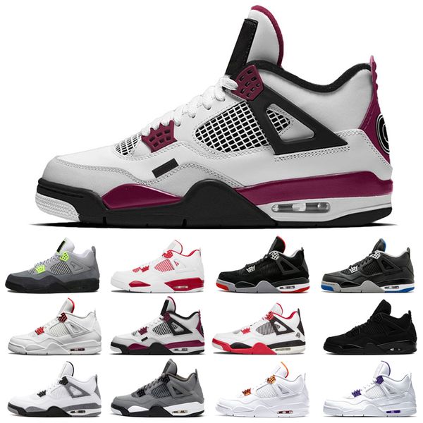

2021 new basketball shoes 4s man cat taupe haze shimmer desert moss white oreo university blue sail pine green pure money travis bred diy ne