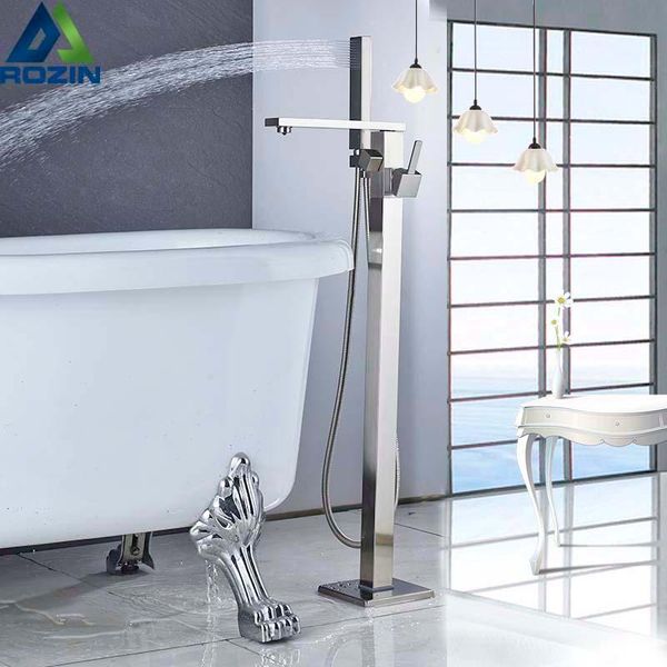 

floor mounted bathroom tub sink faucet single handle with hand shower bathtub mixer tap tanding clawfoot bath shower set