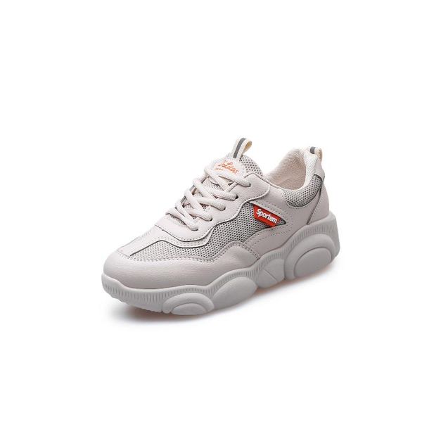 

dress shoes sports in 2021 spring breathable mesh surface lace-up women, Black