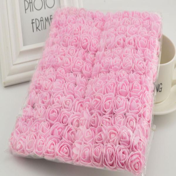 

144pcs 2cm mini foam teddy bear roses for home wedding fake decor scrapbook diy wreath gift box artificial flower jllaet