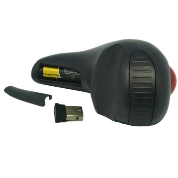 

wireless universal trackball mouse 2.4ghz handheld mouse adopts ergonomic design finger type optical trackball with usb receiver