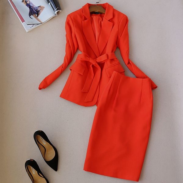 

female of pieces uniform fashion designs skirt formal ladies suits hfmd, White