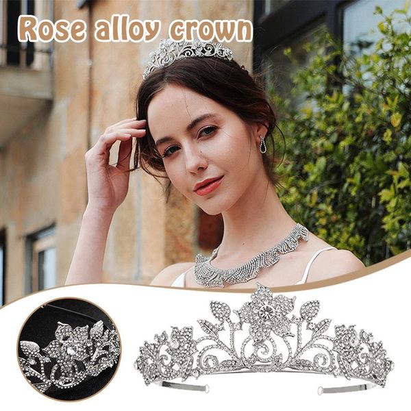 

hair clips & barrettes crown ornament bridal wedding accessories simple alloy retro flowers electroplating dress jewelry ll@17, Golden;silver