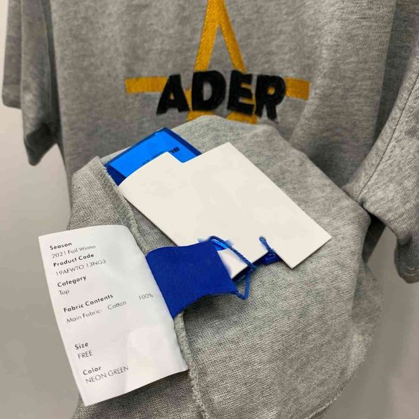 

luxury tracksuits pointed 2021 new fashion star brand ad five embroidered cloth short sleeve t-shirt for men a, Gray