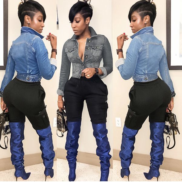 

luxury women's jackets denim short slim women's coat, Black;brown