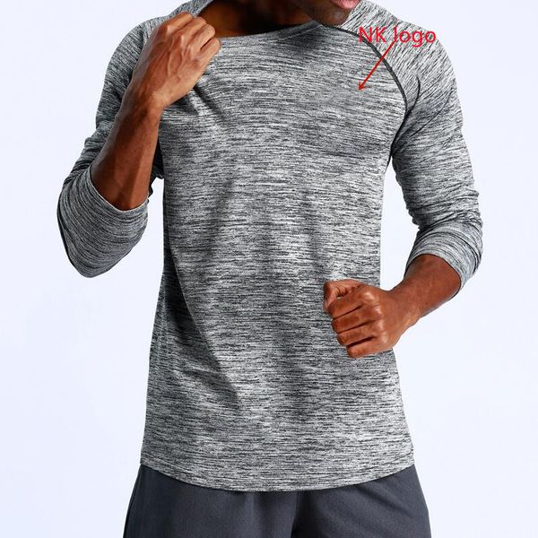 

men's t -shirts sports fitness loose running training long-sleeved tees outdoor quick-drying compression breathable basketball riding t, White;black