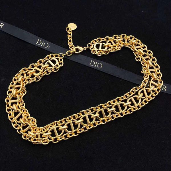 

designer jewelry 2021 new style multi-layer female family net red star same brass necklace, Silver