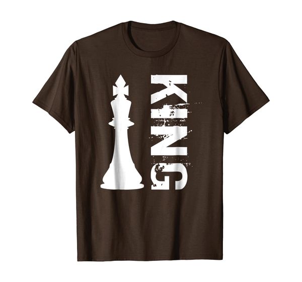 

couples matching t-shirt: chess king for men, White;black