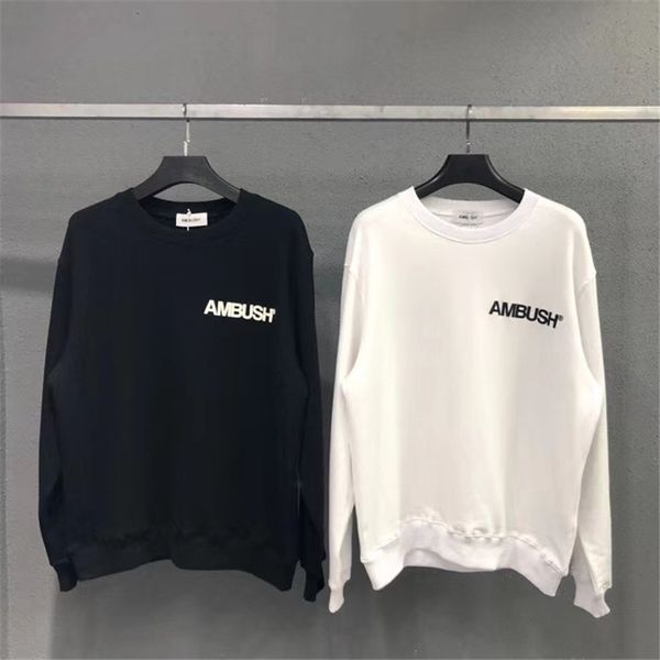 

2021 new sweatshirts street men women 1:1 hoodie black white ambush crewneck 3q7r