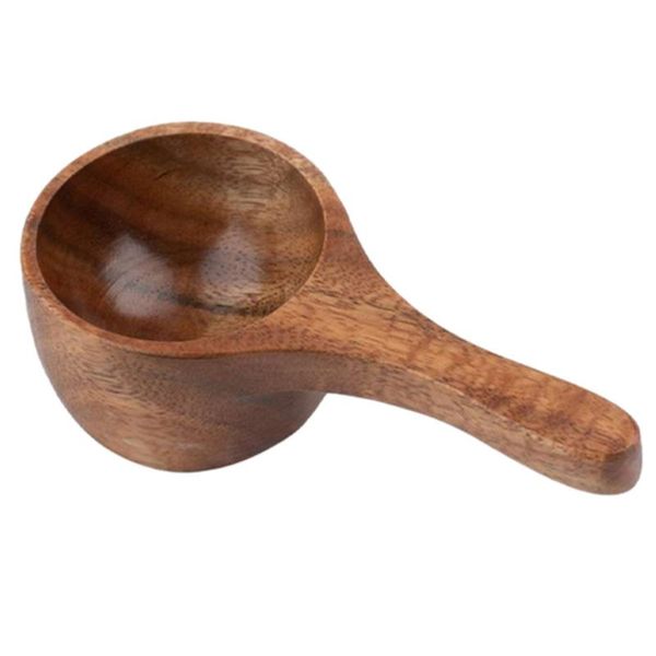 

spoons 1 pc reusable coffee scoop practical powder spoon durable wooden (coffee)