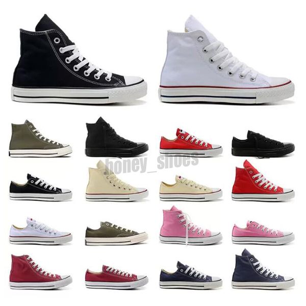 Converse 2022 Designer Canvas Shoes Mens Womens Platform Sneakers Tutti Nero Bianco Rosso Green Green Lussurys Designer Fashion Sports Flat Trainer Outdoor Walking Size 36-44 H22