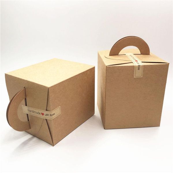 

gift wrap 30pcs/lot paperboard kraft paper carrying case boxes for macaron cookies package container with long strip stickers