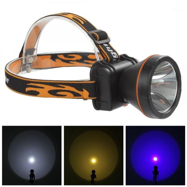 

headlamps 800lumens 5w 2 modes led headlamp yellow / blue white light for camping cycling climbing1