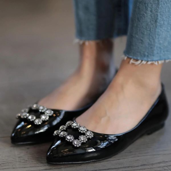 

black shiva patent detailed women babettes apartments office 2021 fashion ladies daaw