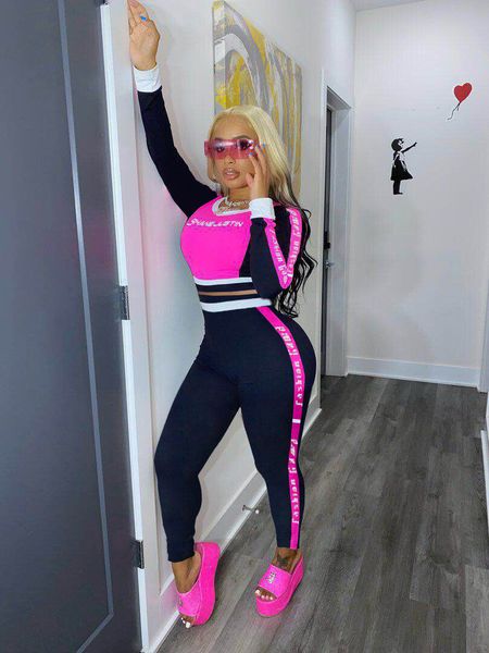 

Color Combining Lounge Hoodie Wear Set Shirt Sleeves Long Jogging Sports Suit Letter Female Impression Short Winter Sweater Nq1n, Gray