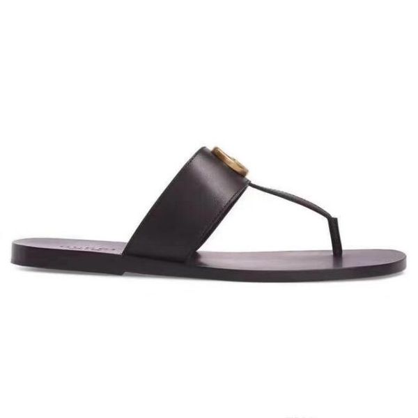 

2022 designer woman slippers men slipper gear bottoms flip flops women luxury sandals fashion causal flip flop size, Black