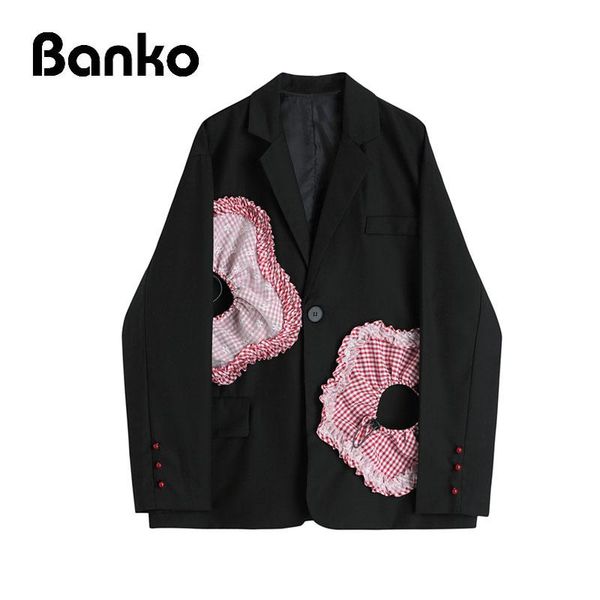 

women's suits & blazers vintage floral pattern blazer jacket women 2021 autumn winter fashion long sleeve female office lady loose casu, White;black