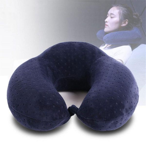 

pillow slow rebound memory cotton monochrome u pillow. neck travel cervical car
