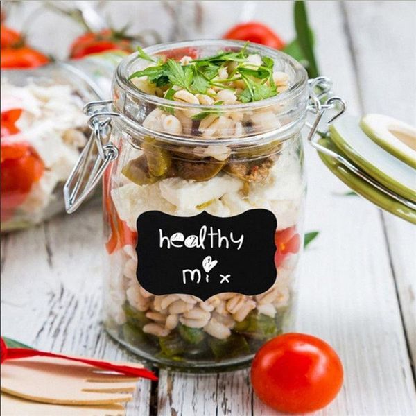 

40pcs/set 49 x 34mm erasable blackboard sticker craft kitchen jars organizer labels chalkboard chalk board sticker black board