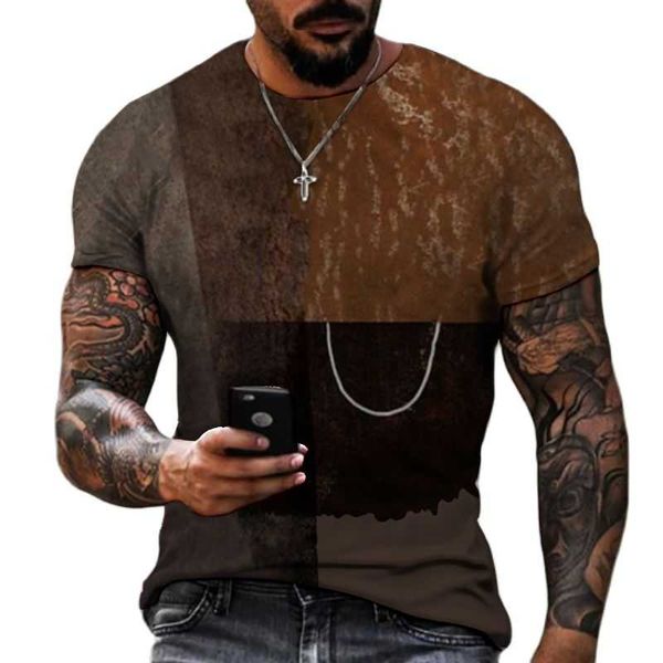 

men's t-shirts shirt simple design 3d printing t-shirt color mosaic pattern casual fashion o-neck short-sleeved brand clothing, White;black