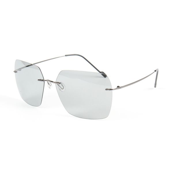 

2021 new pchromic sunglasses polarized male sun glasses for men rimless driving chameleon ultralight i7zl, White;black