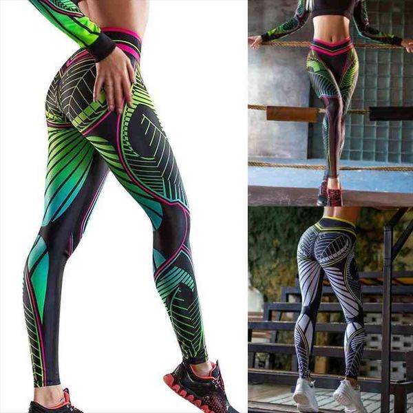 

high waist slim women leggings printing gym stretch breathable pants, Black