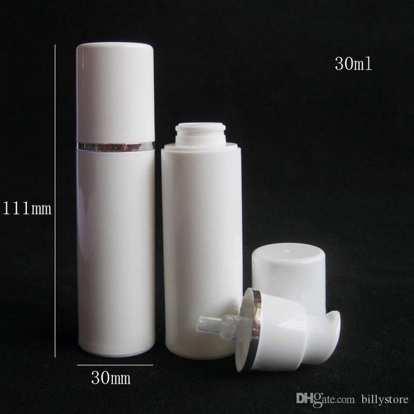 

packing boxes 15ml 30ml 50ml white airless pump bottle -travel refillable cosmetic skin care cream dispenser, pp lotion c