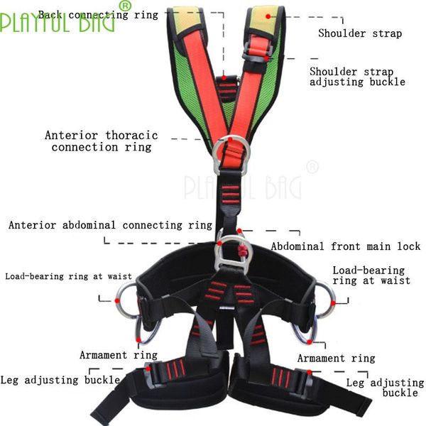 

cords, slings and webbing full body seatbelt climbing rapid descent fire rescue high altitude operation electrician removable zl14