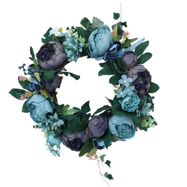 

decorative flowers & wreaths 1pc simulation peony wreath artificial garland wedding garden decor