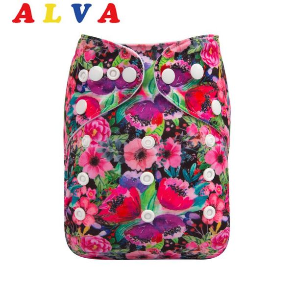 

cloth diapers alvababy eco-friendly baby 2021 washable nappy with microfiber insert